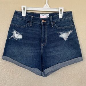Abercrombie Kids Distressed Blue Denim Shorts